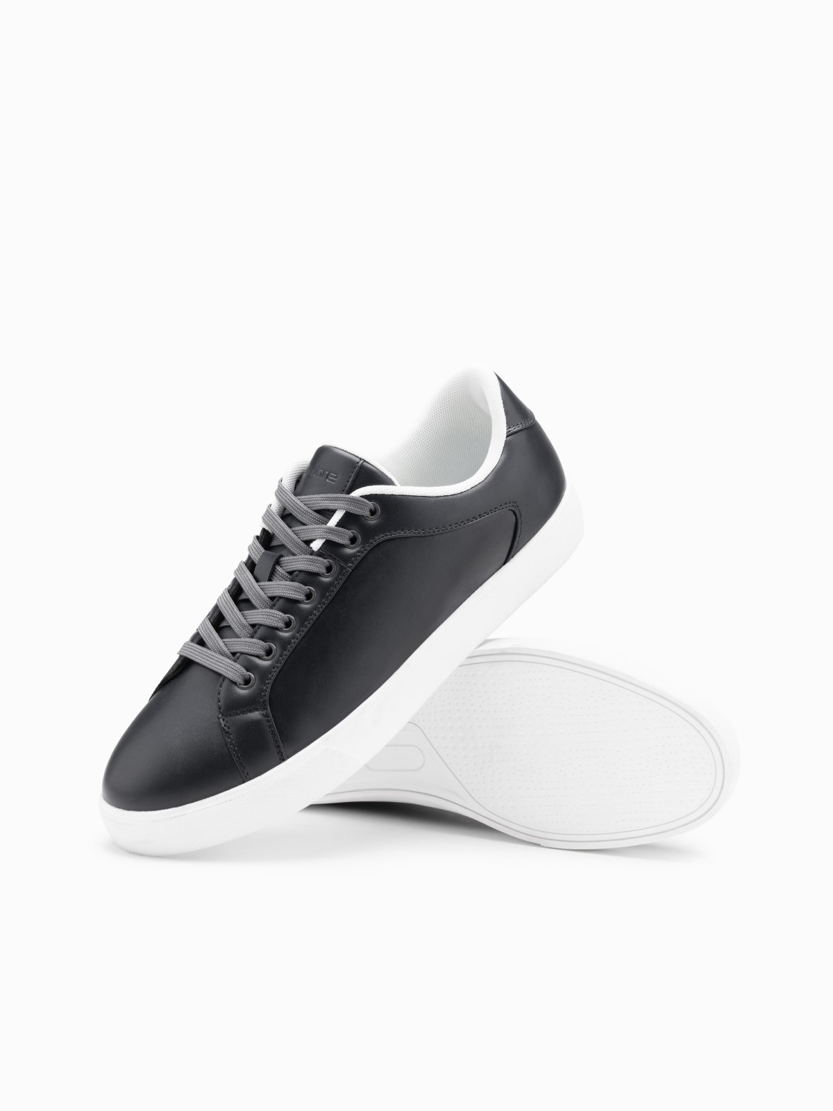 Klasyczne buty męskie sneakersy z wysoką podeszwą – grafitowe V4