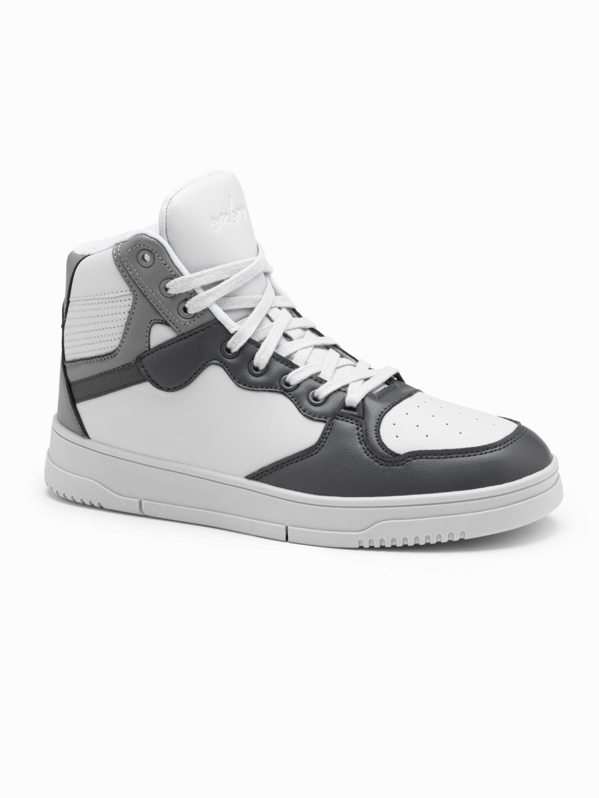 Buty męskie sneakersy z wysoką cholewką – szare V2 - Rozmiar: 41