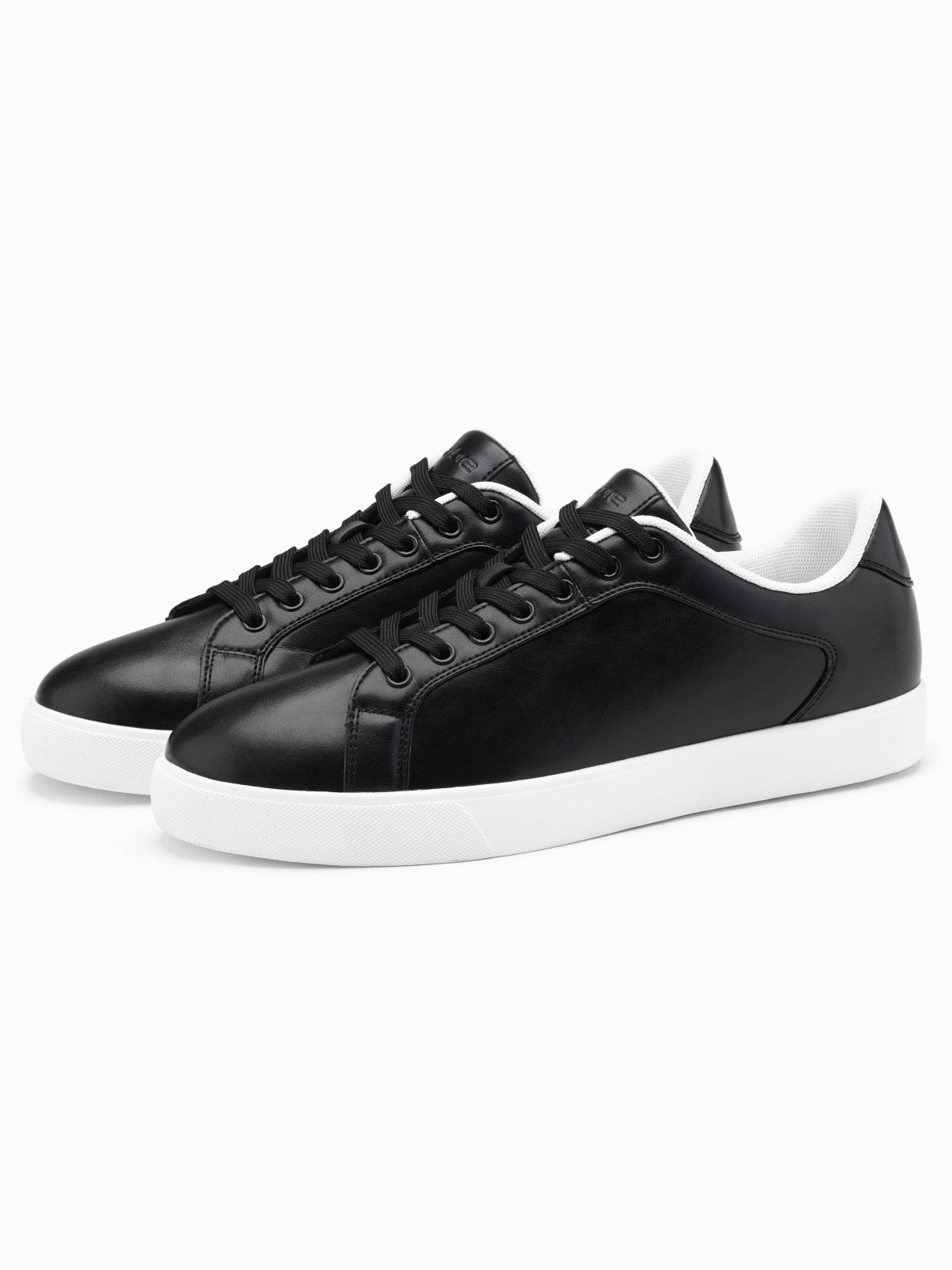 Klasyczne męskie buty sneakersy z wysoką podeszwą – czarne V1 - Rozmiar: 46
