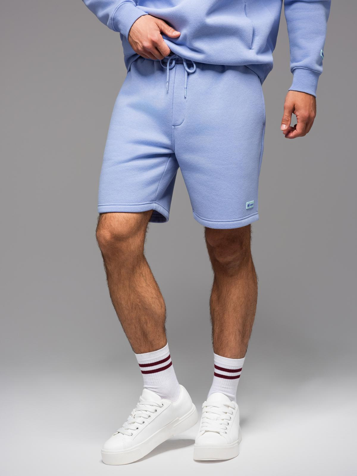 Szorty dresowe unisex ze ściągaczem w pasie – lawendowe V9 - Rozmiar: XL/XXL