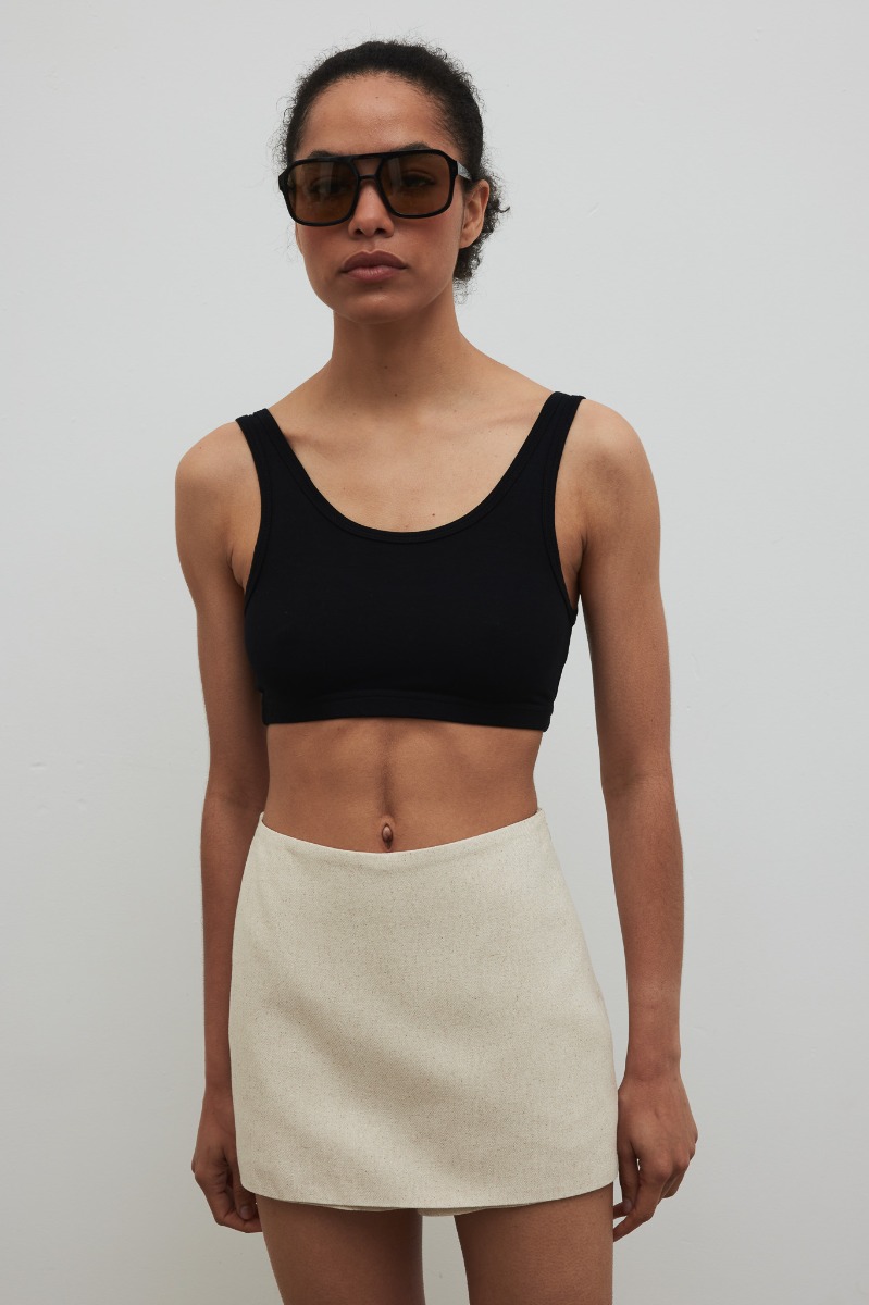 Spódnico spodenki z lnem w kolorze IVORY LINEN - Marsala