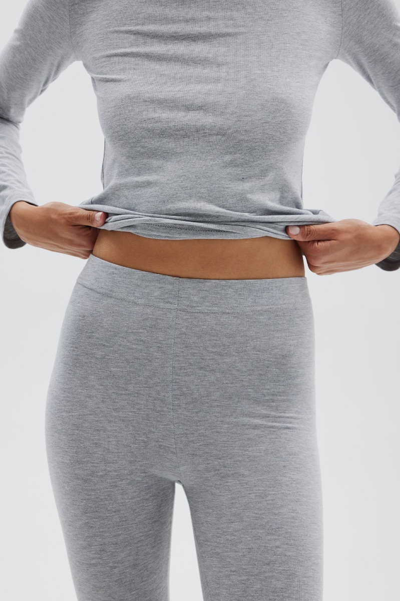 Bawełniane legginsy w kolorze GREY MELANGE - Marsala