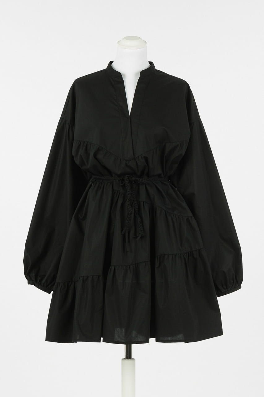 Sukienka Czarna sukienka z asymetrycznymi falbankami Twinset