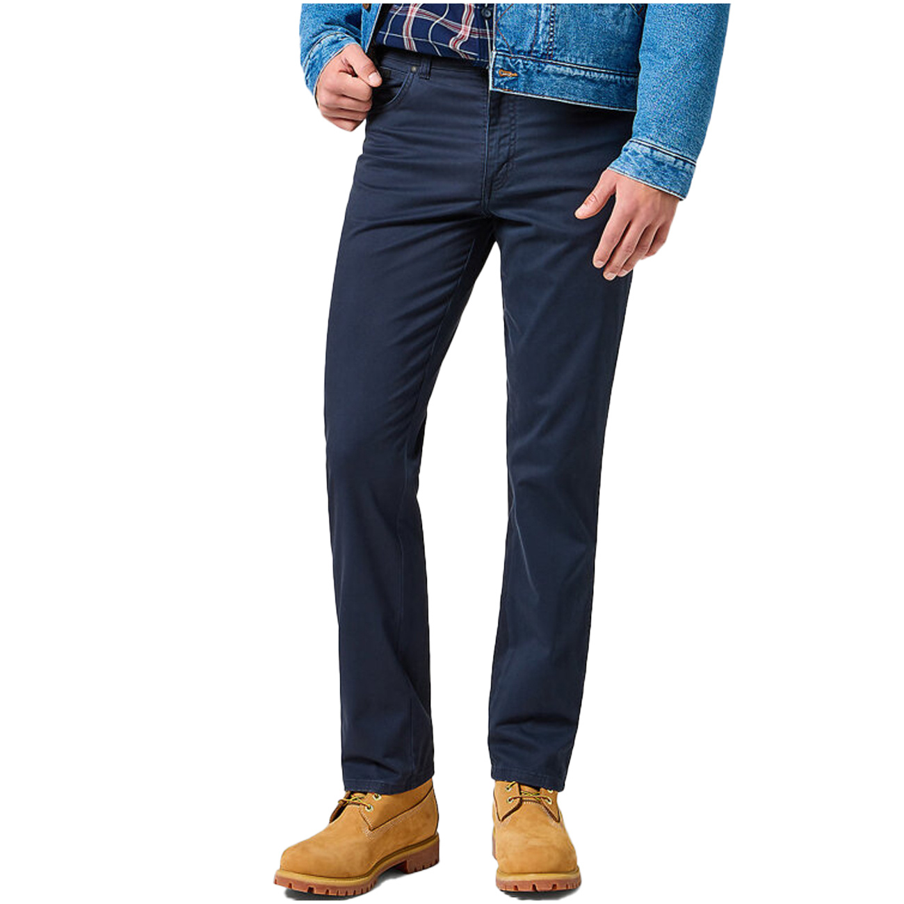 WRANGLER MĘSKIE SPODNIE MATERIAŁOWE TEXAS DARK NAVY 112356791 W121012239