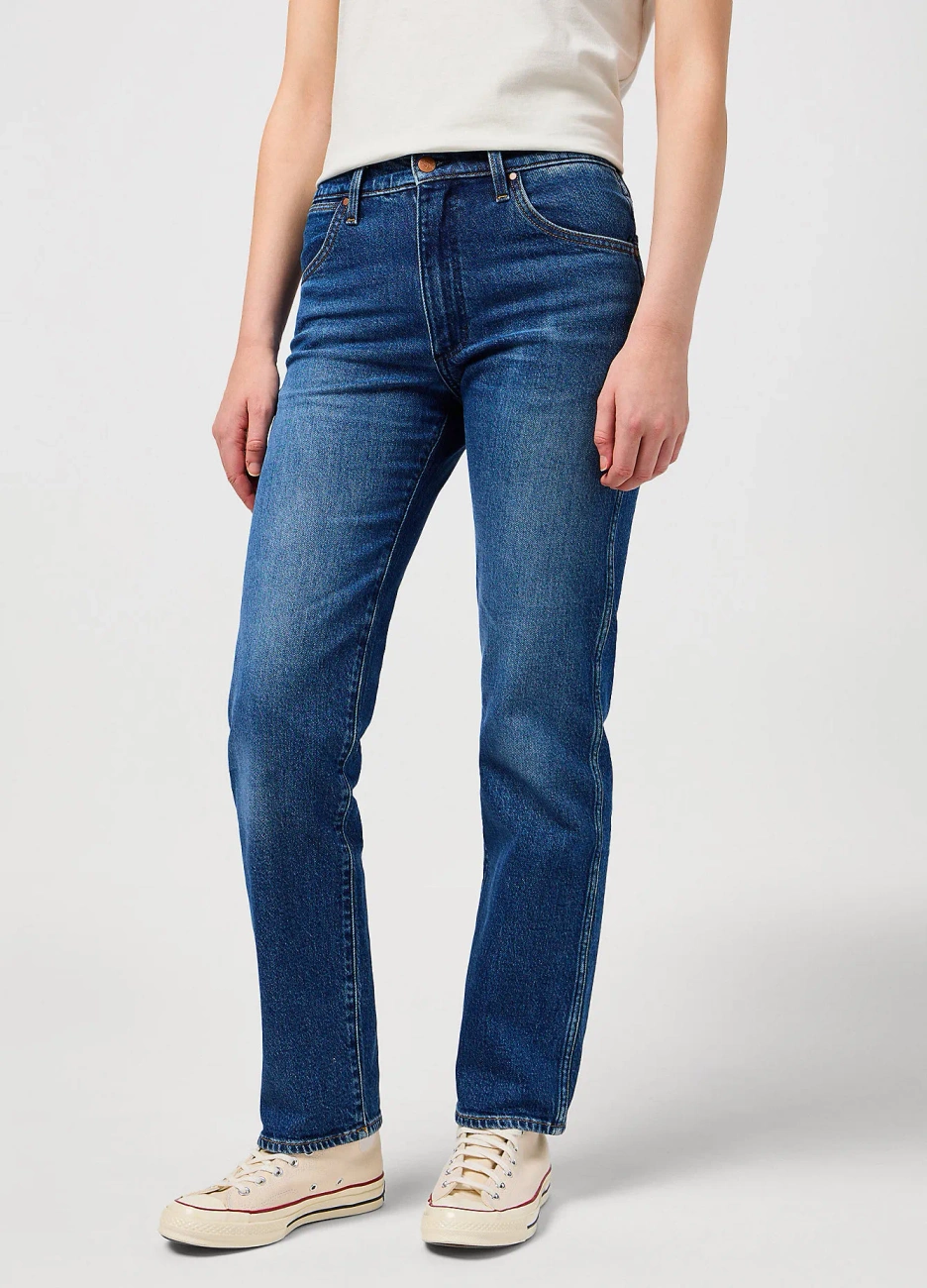DAMSKIE SPODNIE WRANGLER SUNSET DARK WASH 112350730