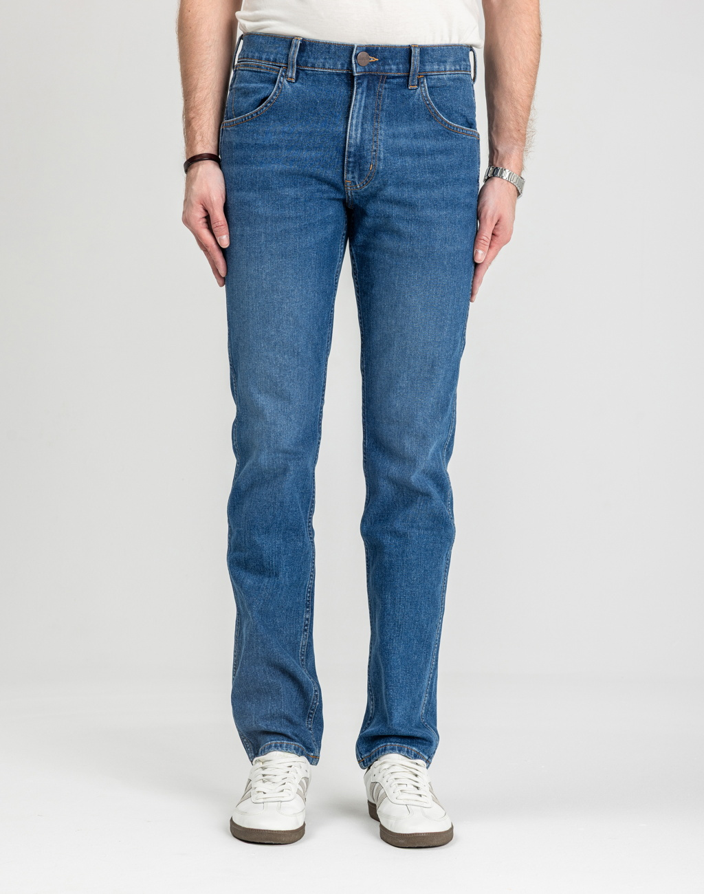 MESKIE SPODNIE WRANGLER GREENSBORO OAKWOOD BLUE 112371374