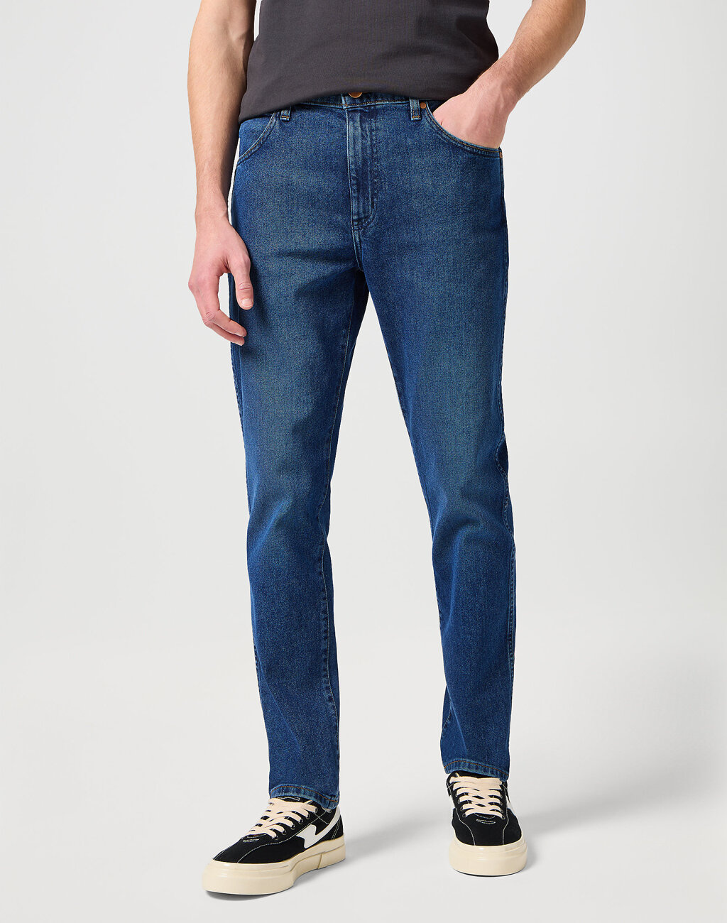 WRANGLER LARSTON MĘSKIE SPODNIE JEANSOWE JEANSY DŻINSY THE ROCK W18S8450X 112335242