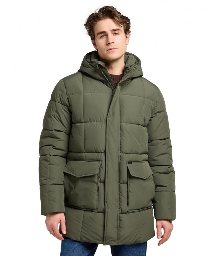 MESKA KURTKA LEE MERCURY PUFFER JKT OLIVE GRAY 112371323