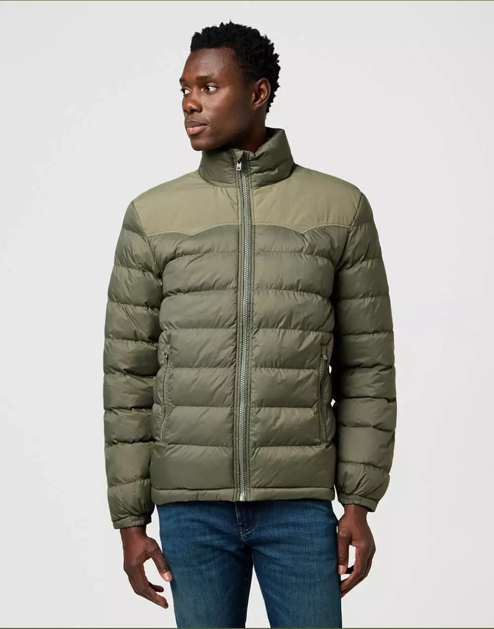 MESKA KURTKA WRANGLER PACKABLE PUFFER DUSTY OLIVE 112371449