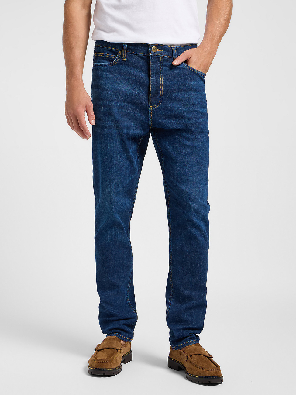 MĘSKIE SPODNIE JEANSOWE LEE AUSTIN DEEP OCEAN 112365103