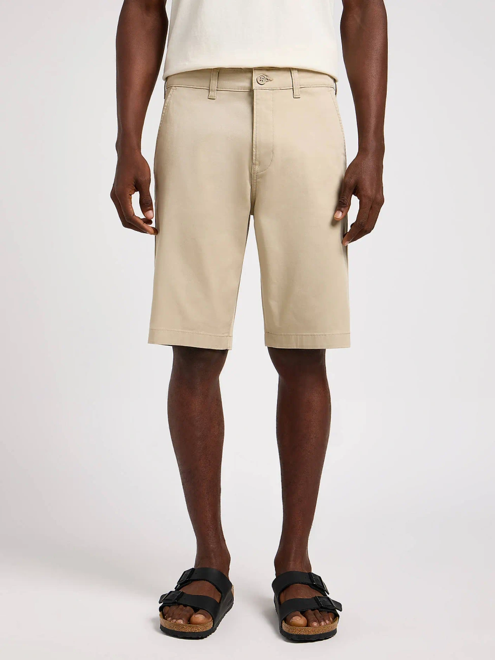 MESKIE SZORTY LEE REGULAR CHINO SHORT STONE 112349200