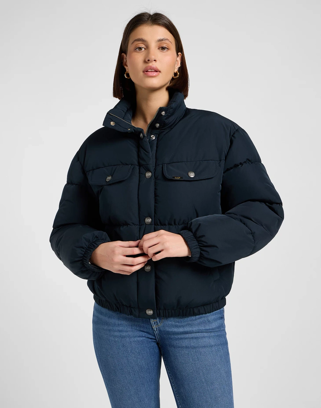 DAMSKA KURTKA LEE RIDER PUFFER JACKET BLACK 112370872