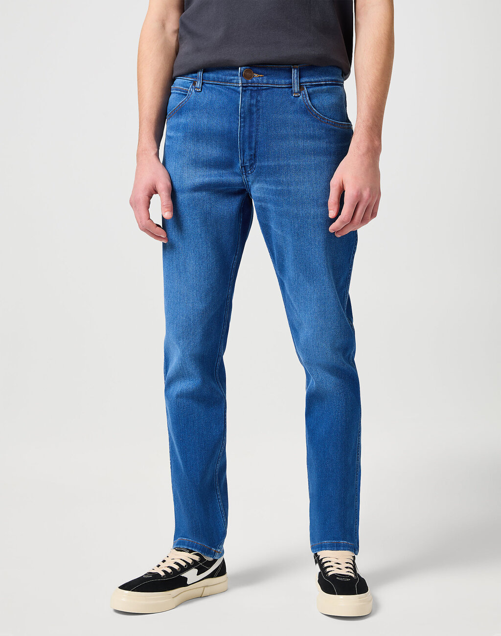 Męskie Jeansy Slim Fit Wrangler River Rustic 112352673 W17T017957