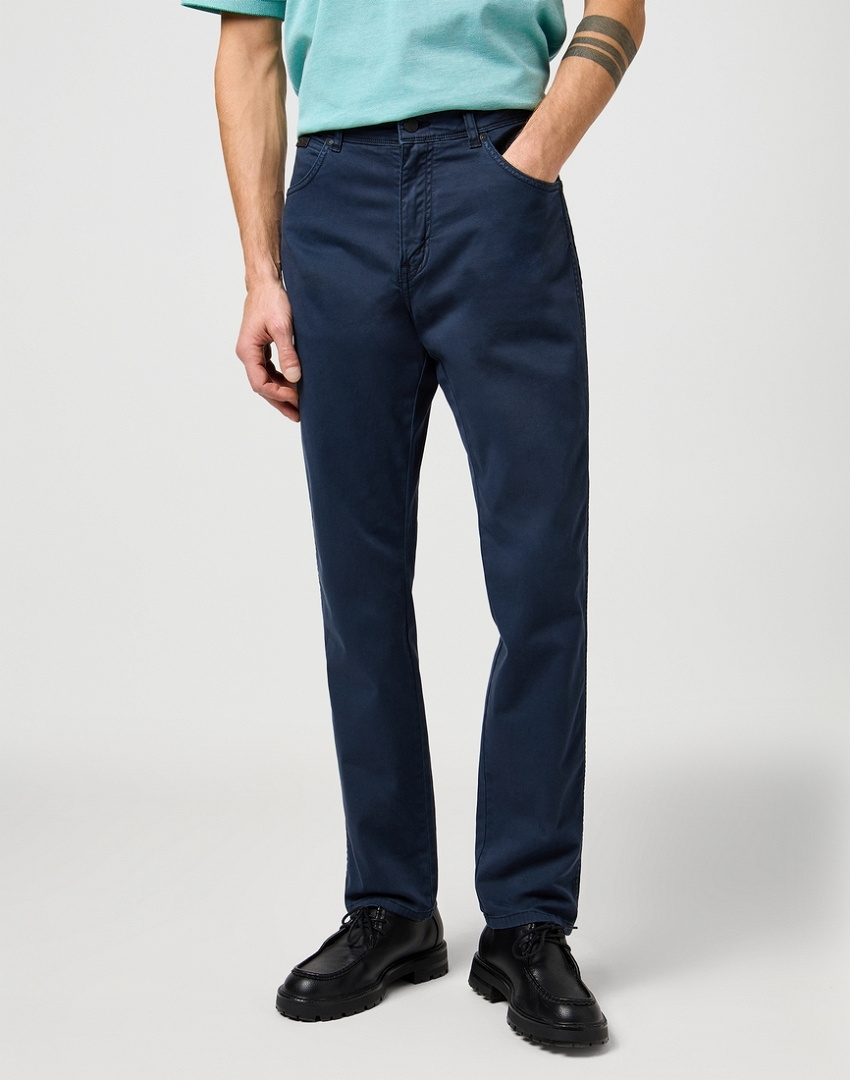MESKIE SPODNIE WRANGLER TEXAS SLIM DARK NAVY 112362470