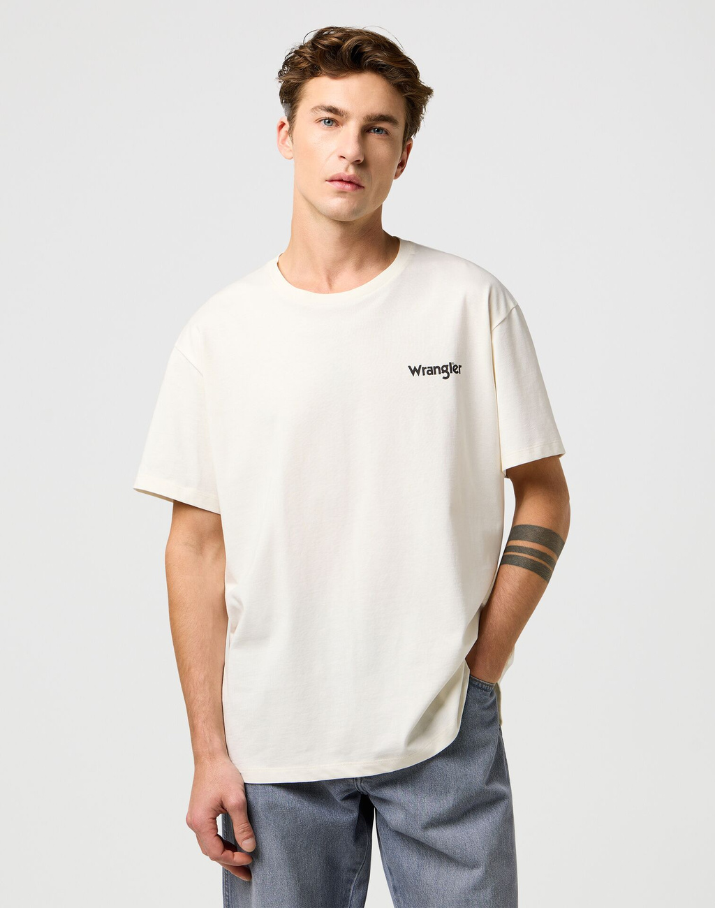 MESKA KOSZULKA WRANGLER VINTAGE TEE BIRCH 112371467