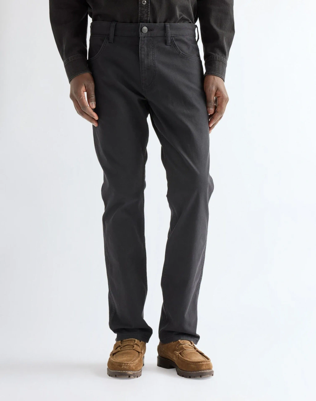 MESKIE SPODNIE WRANGLER GREENSBORO CAVIAR 112371387