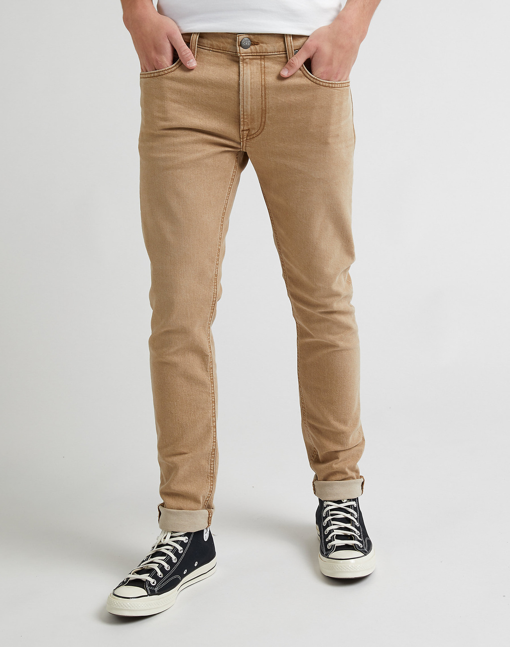 MESKIE SPODNIE LEE LUKE CHESTNUT LIGHT 112331739