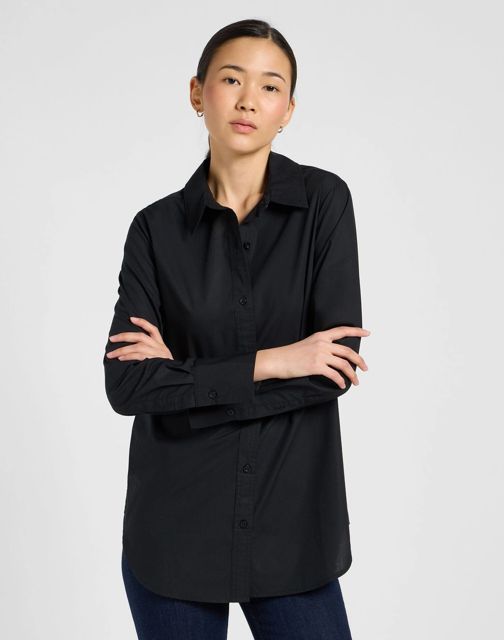 DAMSKA KOSZULA LEE CLASSIC SHIRT UNIONALL BLACK 112370961