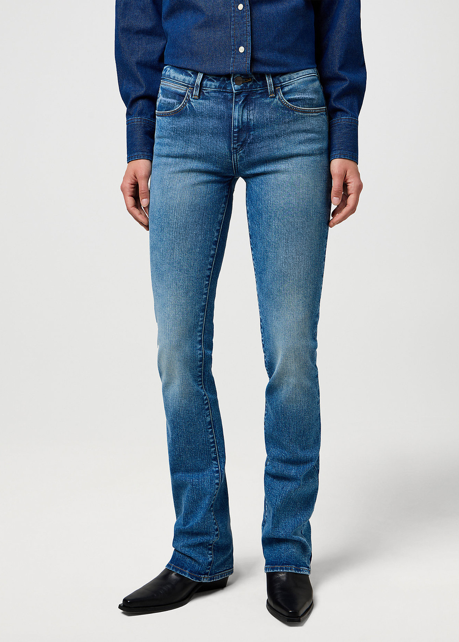 DAMSKIE SPODNIE WRANGLER BOOTCUT RUSTLER WASH 112373180