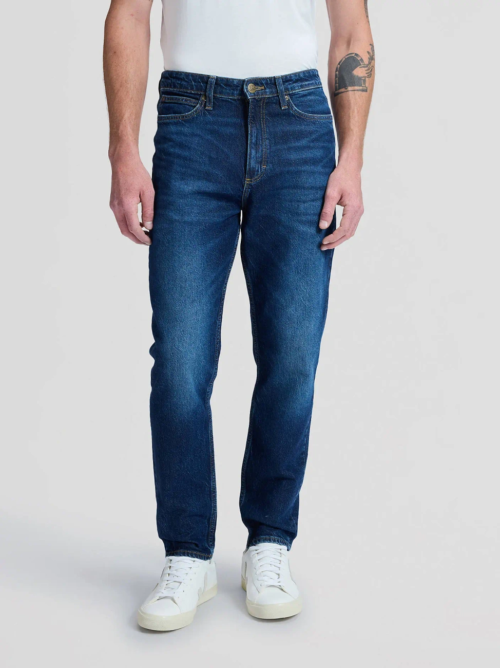MESKIE SPODNIE LEE AUSTIN MIDNIGHT BLUE 112355804