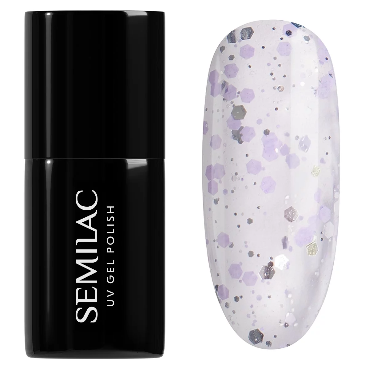 925 Semilac Lakier hybrydowy Silver & Violet Drops 7 ml