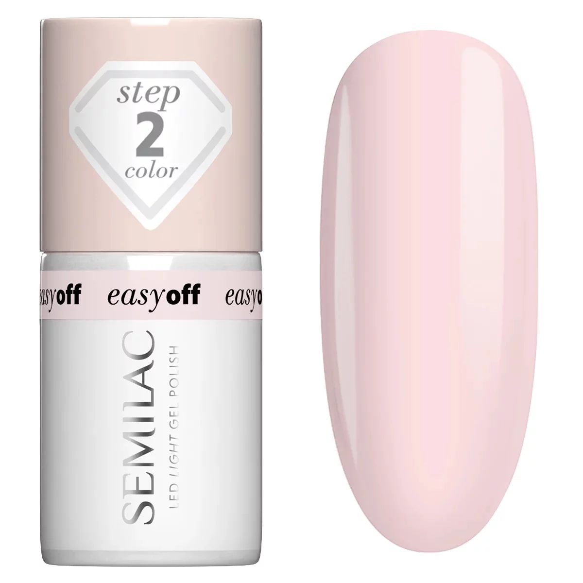 Semilac L02 Semilac EASY OFF Lakier do Paznokci LED LIGHT Milky Pink