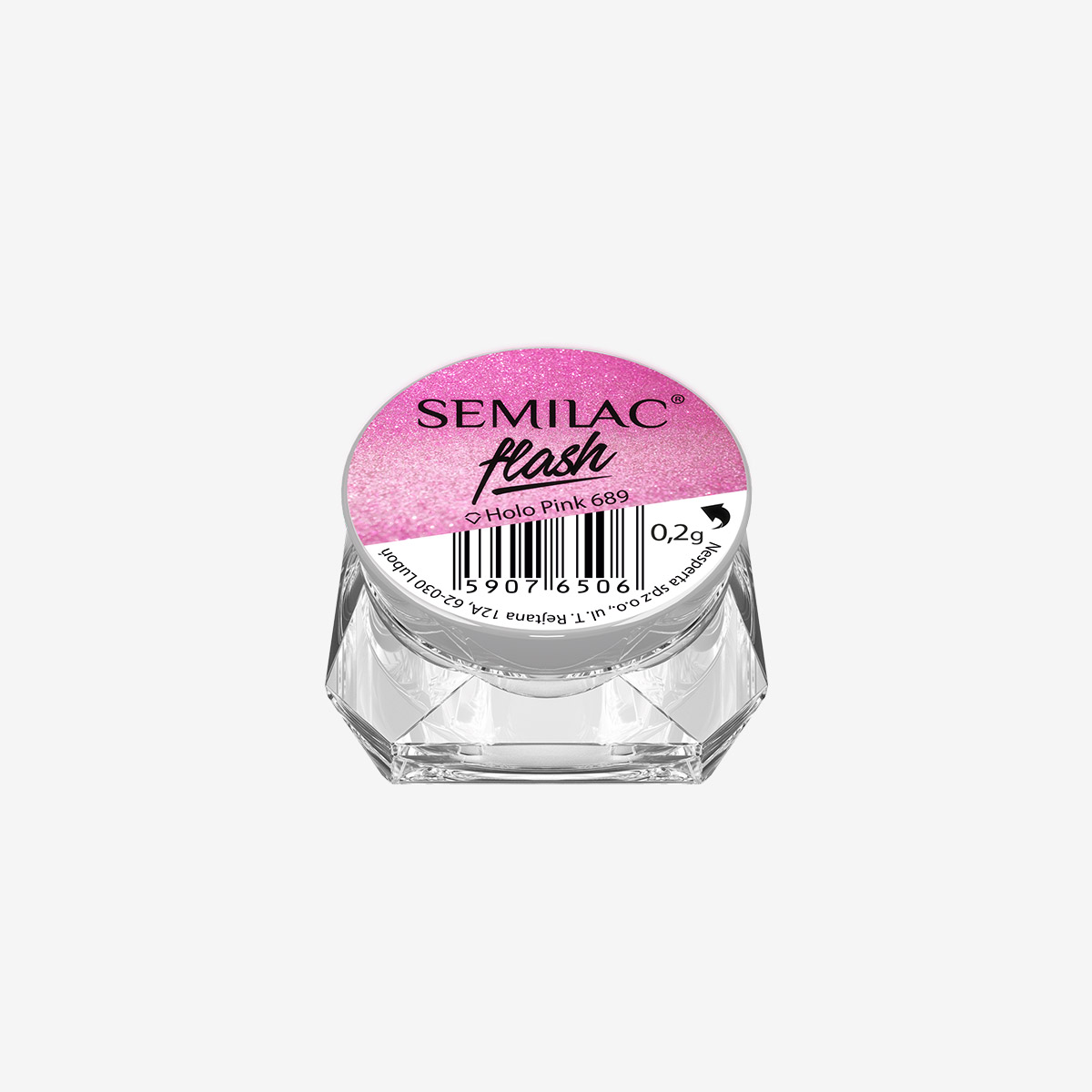 689 Pyłek Semilac Flash Holo Pink