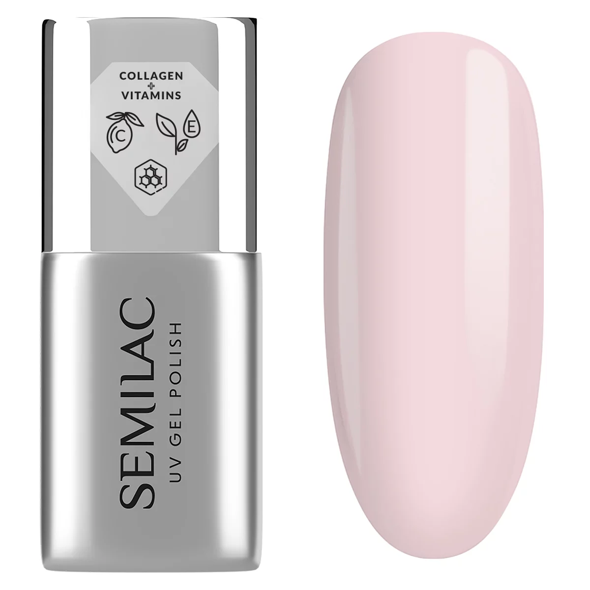 Semilac Baza Do Lakierów Hybrydowych Collagen Base Soft Pink