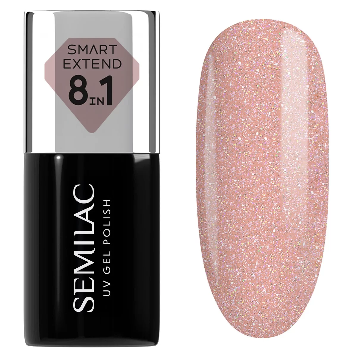 Semilac 804 Semilac Smart Extend Glitter Soft Beige