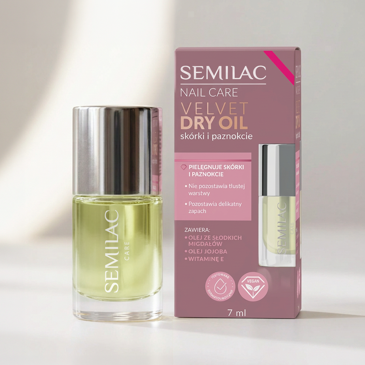 Semilac Suchy olejek do paznokci i skórek Velvet Dry Oil
