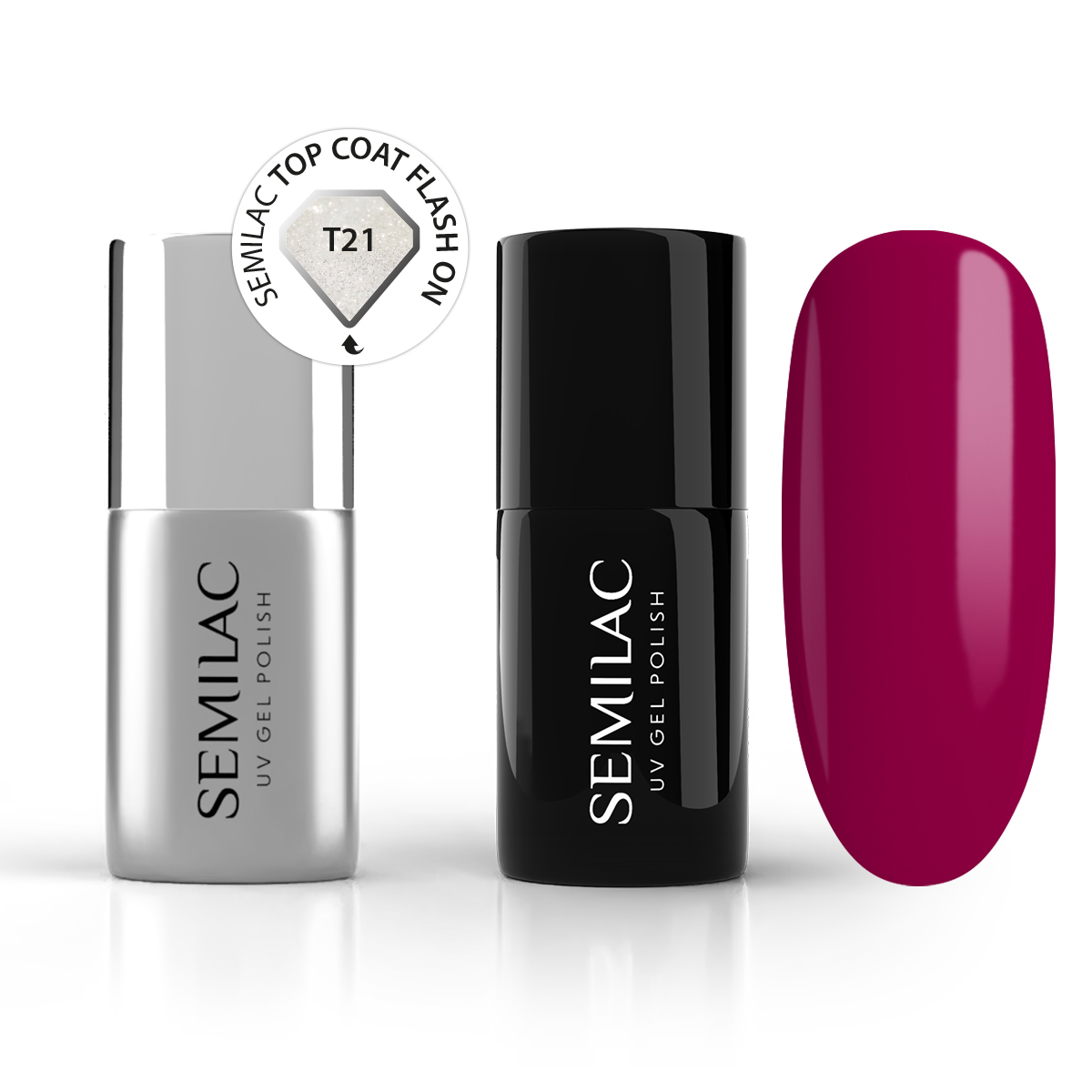 Semilac Duopack 028 & T21 Semilac Top Flash ON