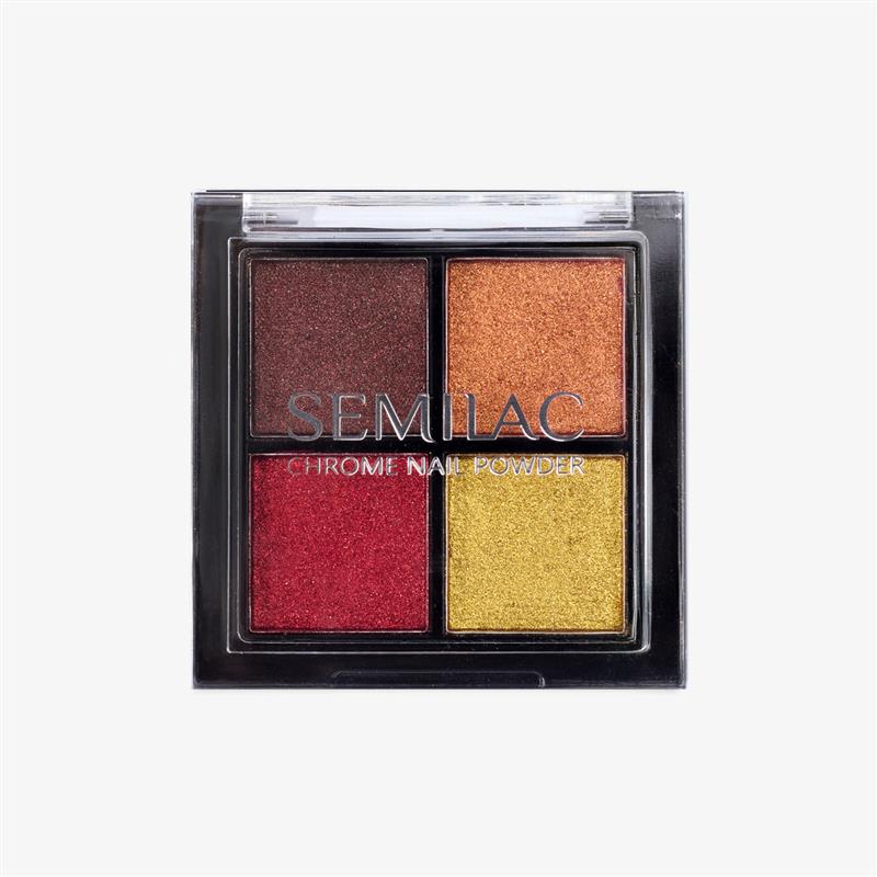 Semilac 02 Prasowana paletka pyłków Chrome Palette