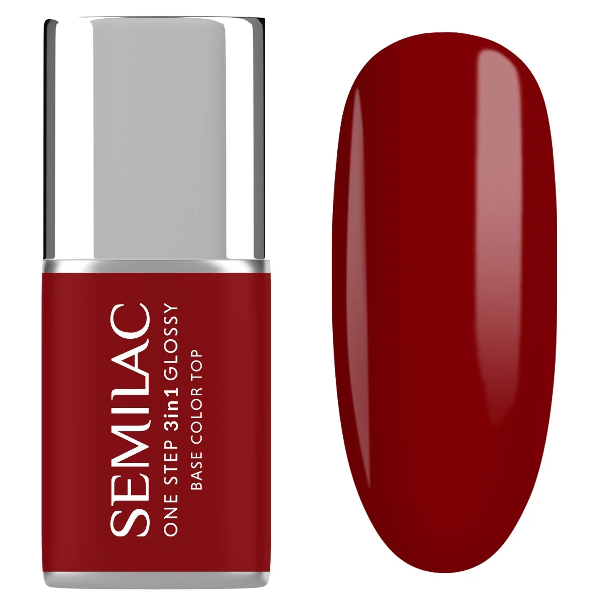 Semilac S575 Semilac Lakier hybrydowy One Step 3in1 Glossy Dark Red