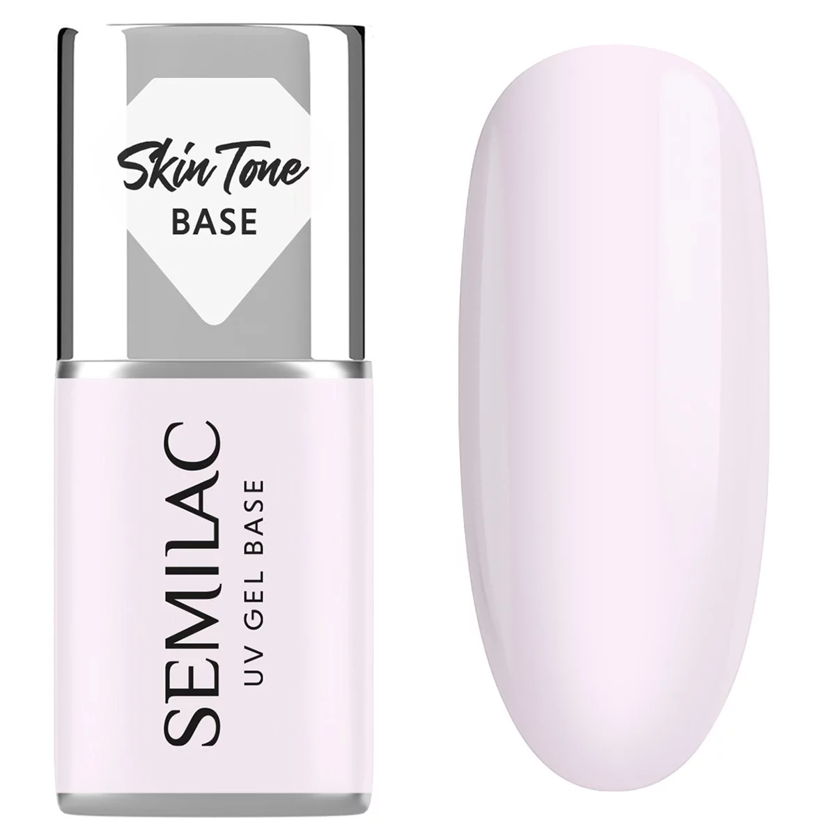 Semilac Baza do lakierów hybrydowych Skin Tone Cover Base Milky Pink
