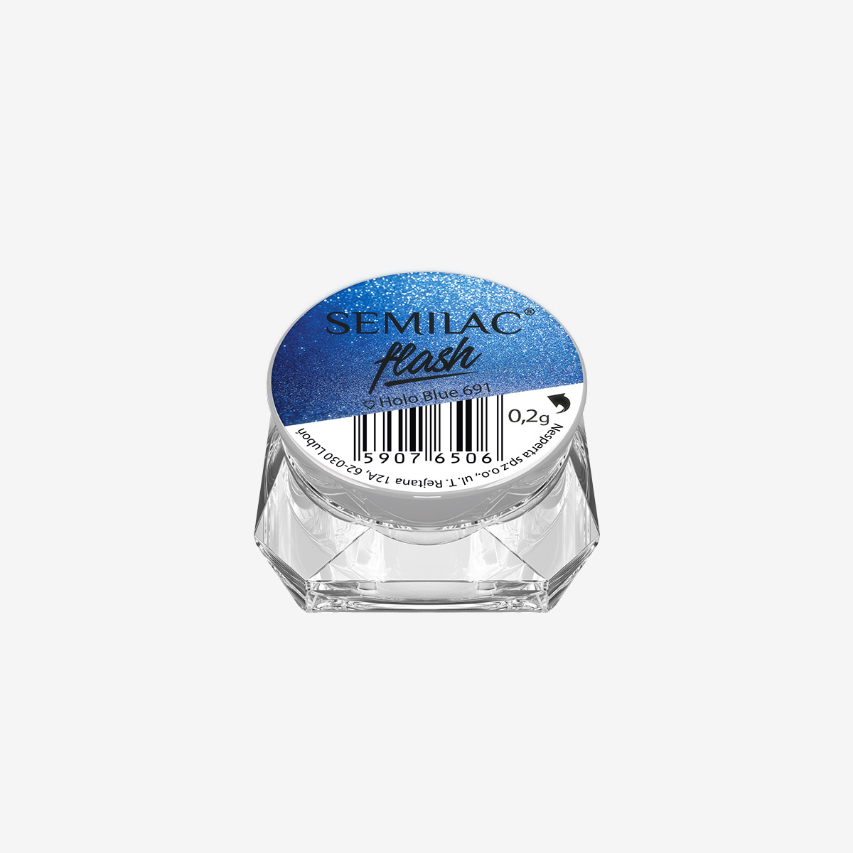 691 Pyłek Semilac Flash Holo Blue