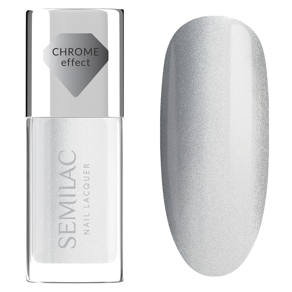 Semilac 115 Semilac Lakier Klasyczny Nail Lacquer Silver Chrome