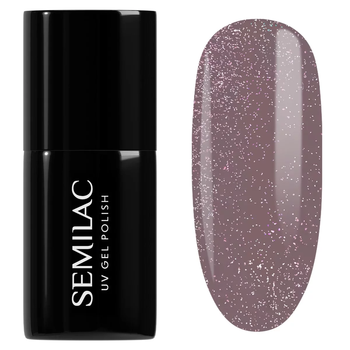 Semilac 322 Lakier hybrydowy UV Hybrid Semilac Shimmer Dust Brown