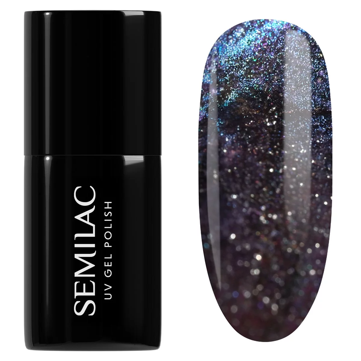 Semilac 828 Semilac Lakier hybrydowy Grey Holo