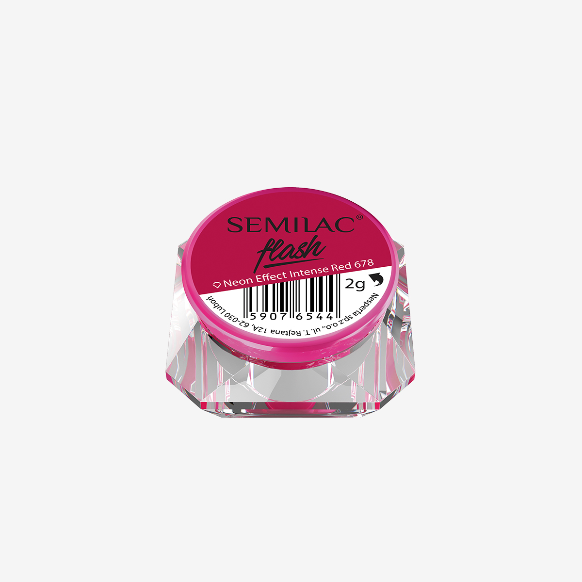 678 Pyłek Semilac Flash Neon Effect Intense Red