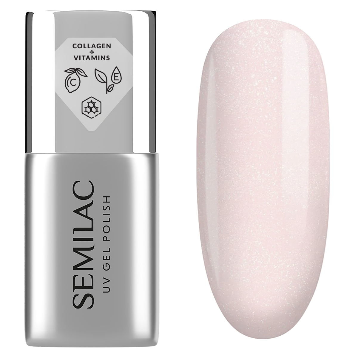Semilac Baza Do Lakierów Hybrydowych Collagen Base Milky Shine