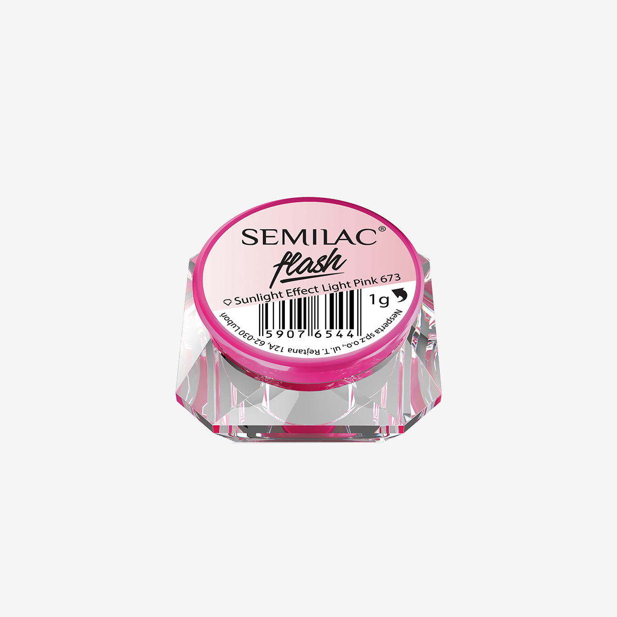 673 Pyłek Semilac Flash Sunlight Effect Light Pink