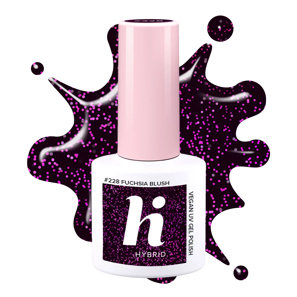 Semilac #228 hi hybrid lakier hybrydowy Fuchsia Blush