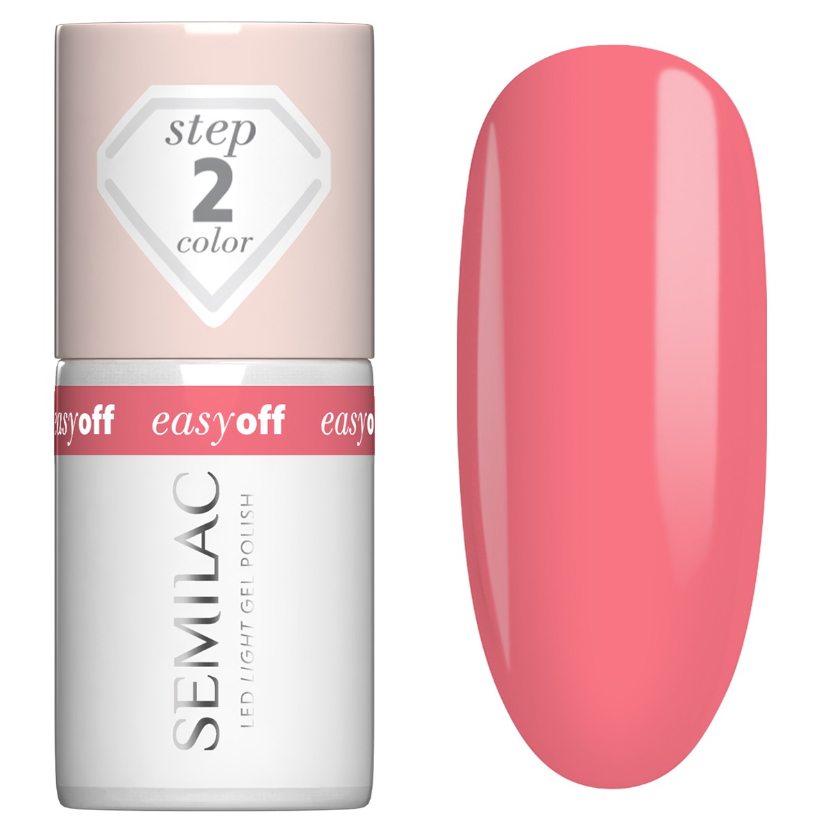 Semilac L28 Semilac EASY OFF Lakier do Paznokci LED LIGHT Bubblegum