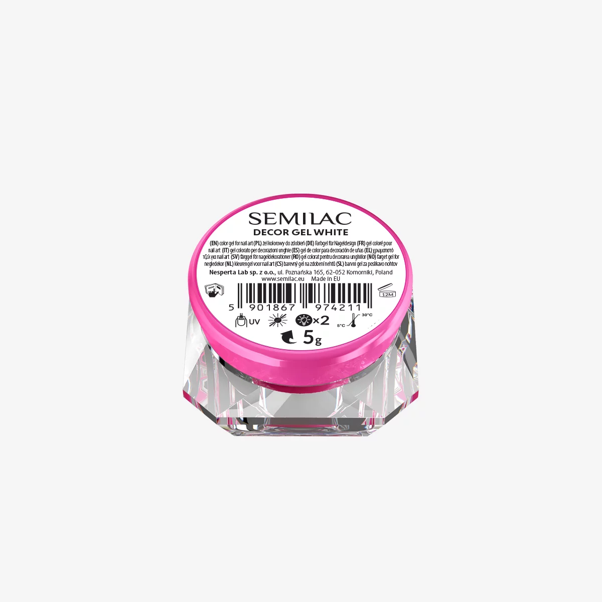 Semilac Decor Gel White