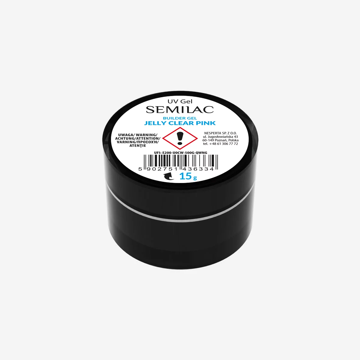 Semilac Żel Budujący Semilac Builder Jelly Builder Gel Clear Pink
