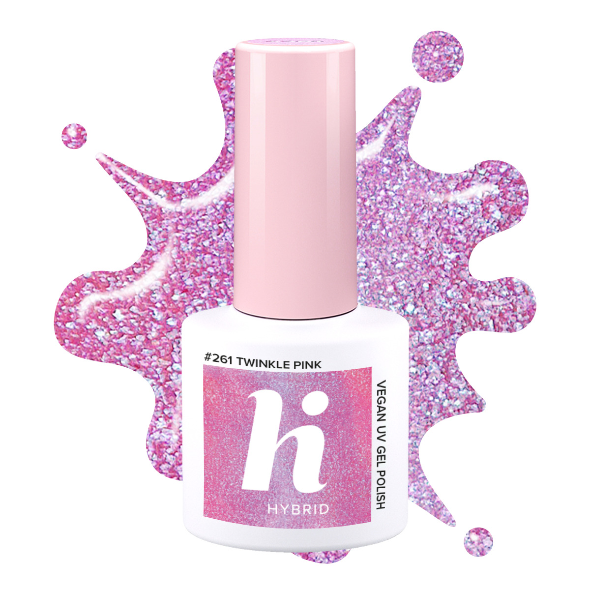 Semilac #261 hi hybrid lakier hybrydowy Twinkle Pink