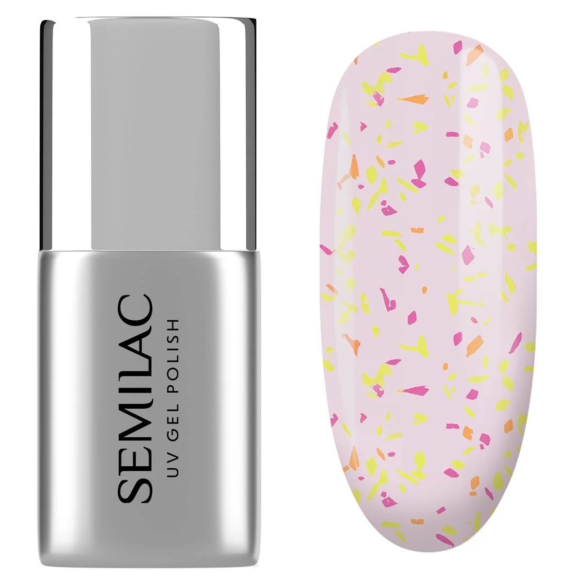 Semilac T26 Semilac Top do lakierów hybrydowych No Wipe Matte Peach Galaxy