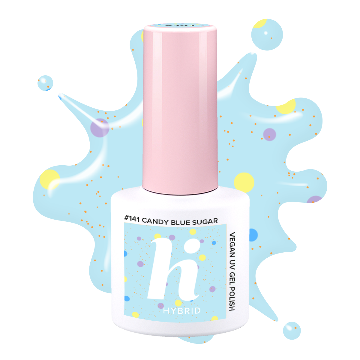 Semilac #141 hi hybrid lakier hybrydowy Candy Blue Sugar