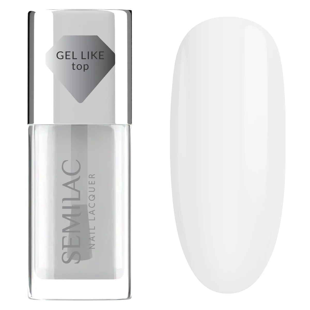 Semilac Top do lakierów klasycznych Nail Lacquer Top Gel Like