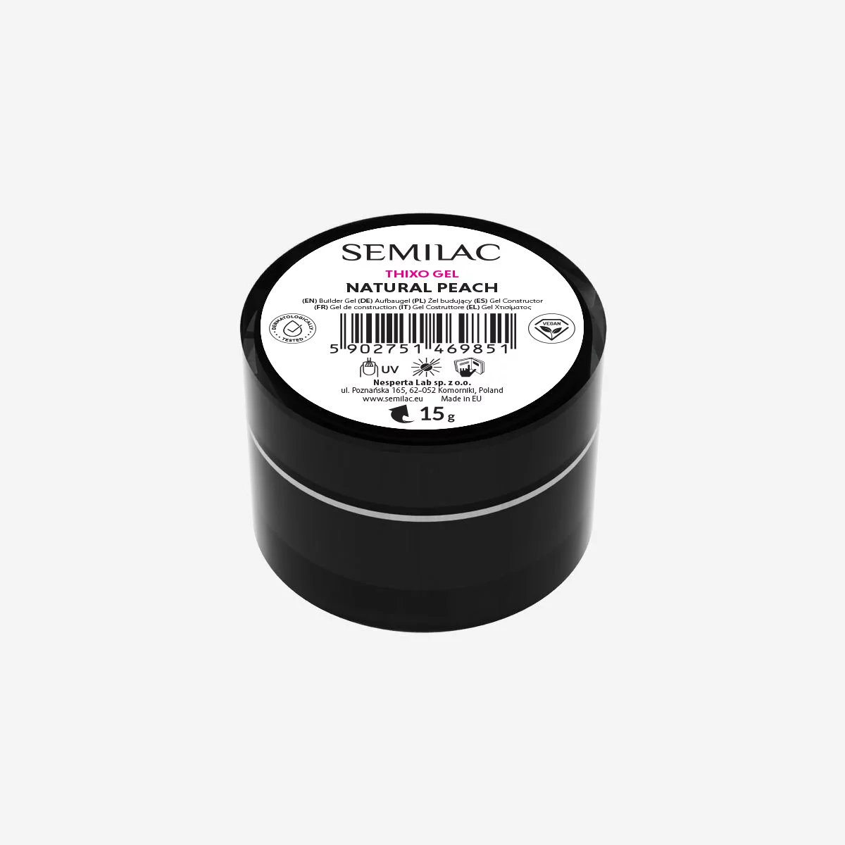 Semilac Żel Budujący Thixo Gel Natural Peach